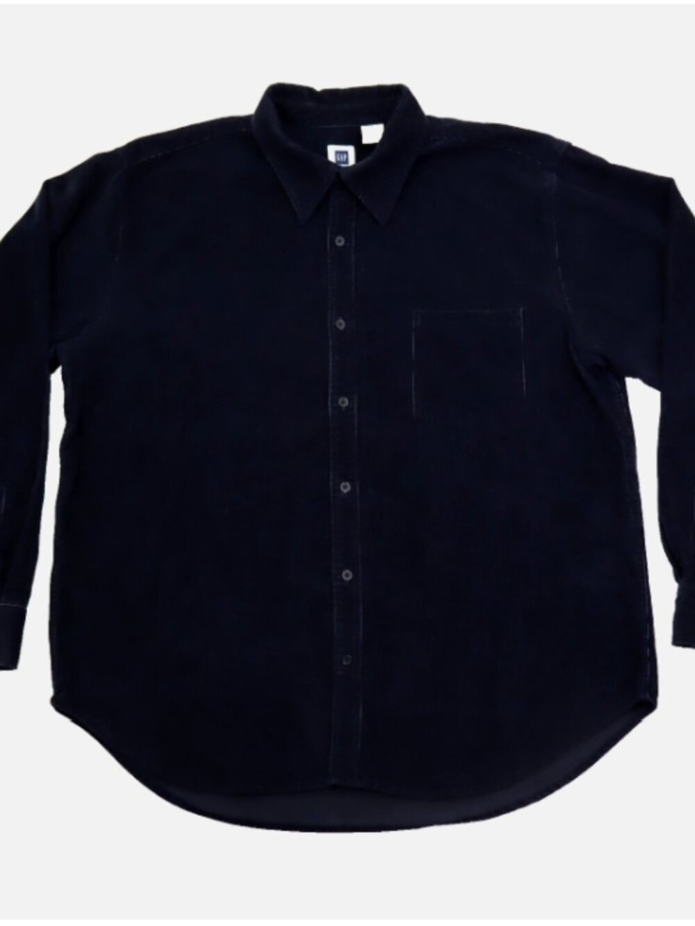 Gap Corduroy Cotton Long Sleeve Button Up Shirt Men's XL Dark Navy Excellent